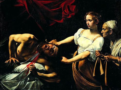 Giuditta che taglia la testa a Oloferne. Caravaggio 1598-1599