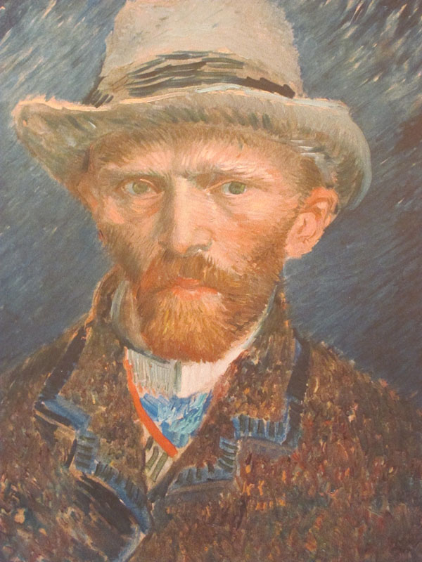Autorretrato. Van Gogh. 1887.Amesterdã, Rijksmuseum.  Doado Mrs. FWM  Bonger Van der Borger