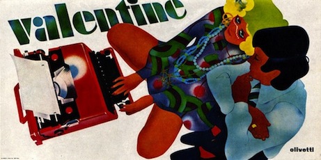 Publicidade da Oliveti Valentine 1969