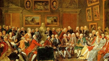 Filósofos Iluministas reunidos no salão de madame Geoffrin. Óleo sobre tela de Anicet-Charles Lemonnier, 1812
Fonte: História Viva