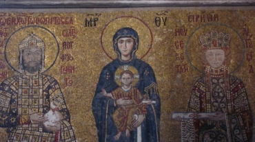 Mosaico do Museu de Santa Sofia. Imperador Constantino.
